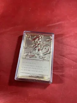 1999 Burger King Pokemon Gold Cards Mewtwo #150 23k Gold-Plated With COA - Image 3