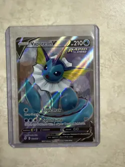 Vaporeon V 172/203 Evolving Skies Full Art Ultra Rare Holo Pokemon Card - Image 1