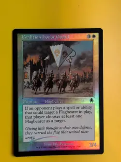 Coalition Honor Guard. Flagbearer. Apocalypse. Old Border FOIL. MTG Card. - Image 1