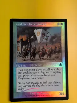 Coalition Honor Guard. Flagbearer. Apocalypse. Old Border FOIL. MTG Card. - Image 2
