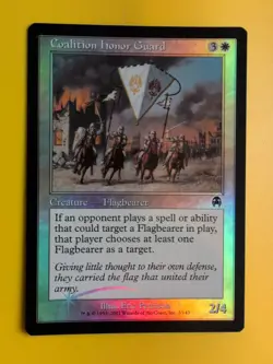 Coalition Honor Guard. Flagbearer. Apocalypse. Old Border FOIL. MTG Card. - Image 4