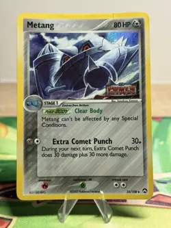 Metang 35/108 Pokemon Ex Power Keepers Reverse Holo Stamped Pokemon Card MP - Image 1