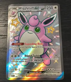 Pokemon Paldean Fates Wigglytuff EX Double Rare Card 222/091 NM - Image 1