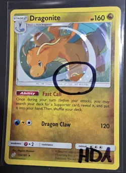 Dragonite 119/181 Cosmos Holding HD SWIRL Black Star Promo Pokemon LP/NM HDA - Image 1