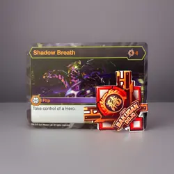 Bakugan Battle Planet Shadow Breath 🌓 Darkus Flip Card FOIL 154 Nillious - Image 1