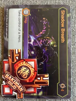 Bakugan Battle Planet Shadow Breath 🌓 Darkus Flip Card FOIL 154 Nillious - Image 2