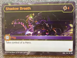 Bakugan Battle Planet Shadow Breath 🌓 Darkus Flip Card FOIL 154 Nillious - Image 3