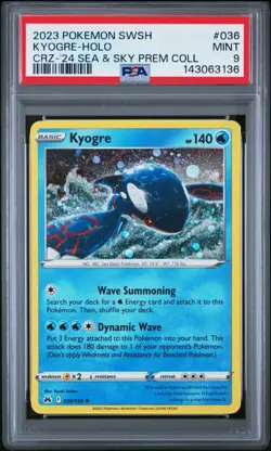 PSA 9 Pokemon Slab Crown Zenith Promos Rayquaza & Kyogre Cosmos Holo Cards - Image 4