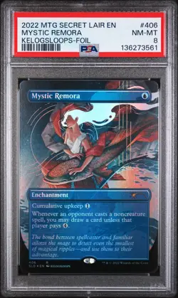 2022 MTG SECRET LAIR DROP SPECIAL GUEST: KELOGSLOOPS-FOIL MYSTIC REMORA PSA 8 - Image 1