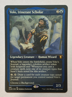 MTG - Volo, Itinerant Scholar - Etched Foil - CL: Battle for Baldur's Gate - Image 1