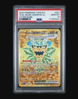 Pokemon Twilight Masquerade ~ TEAL MASK OGERPON ex ~ PSA 10 ~ Hyper Rare 221/167 - Image 1