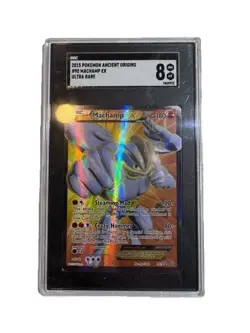 Pokemon Machamp EX 90/98 XY Ancient Origins Ultra Rare Full Art Holo SGC 8 2015 - Image 1