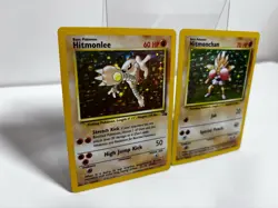 1999 Pokemon Holo Fighting Duo Hitmonlee & Hitmonchan WOTC Vintage LP/NM - Image 3