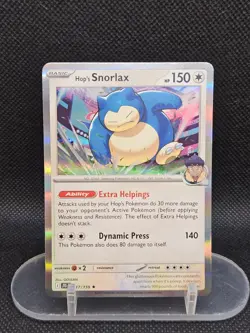 Pokemon TCG Hop's Snorlax 117/159 SV09 Journey Together Rare Holo 150 HP English - Image 1