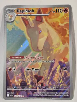 Pokemon Rapidash 189/182 Sv10: Destined Rivals Holo Illustration Art Ultra Rare - Image 2