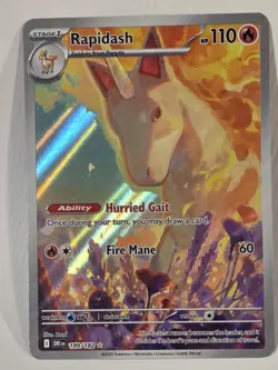 Pokemon Rapidash 189/182 Sv10: Destined Rivals Holo Illustration Art Ultra Rare - Image 3