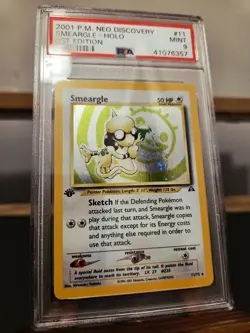 Pokemon Smeargle 1st Edition Neo Discovery Holo Rare PSA 9 #11/75 2001 - Image 3
