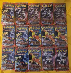 LOT of 15 Pokemon Destined Rivals Factory Sealed Booster Packs Free Shipping - Image 1