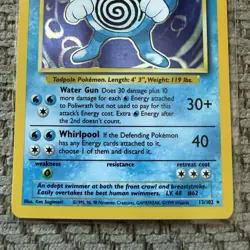 Poliwrath 13/102 Holo Holo Rare Base Set Unlimited Pokemon LP - Image 3