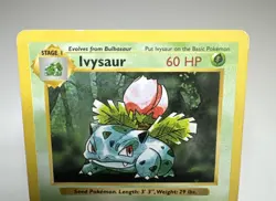 Ivysaur 30/102 SHADOWLESS Base Set Unlimited 1999 HP/DMG - Image 2