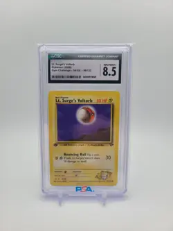 2000 Pokemon: Gym Challenge Lt. Surge's Voltorb 1st Ed. CGC Grade 8.5 - Image 1