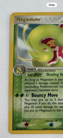 Pokemon TCG Meganium 9/115 EX Unseen Forces Reverse Holo Rare 2005 DMG - Image 3