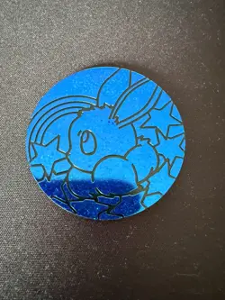 Eevee Coin - Blue - Official Pokemon Prismatic Evolutions Mini Tin TCG - Image 1
