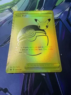 Pokemon Gold Poke Ball Trainer Swsh146 25th Anniversary Promo NM - Image 3