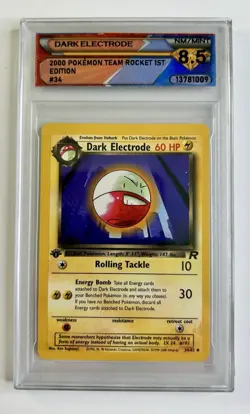 2000 Pokemon Team Rocket Dark Electrode 1st Edition #34/82 DSG NM/Mint 8.5 - Image 1