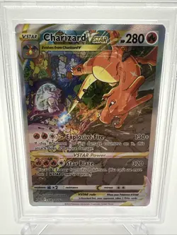 2022 Pokemon Sword & Shield Brilliant Stars FA/Charizard VSTAR PSA 8 Secre #262 - Image 2