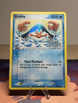 Krabby 54/100 Ex Crystal Guardians Reverse Holo Foil Stamped 2006 Pokemon MP HP - Image 1