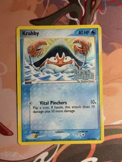 Krabby 54/100 Ex Crystal Guardians Reverse Holo Foil Stamped 2006 Pokemon MP HP - Image 2