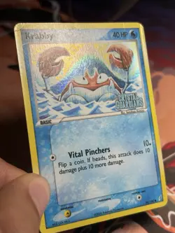 Krabby 54/100 Ex Crystal Guardians Reverse Holo Foil Stamped 2006 Pokemon MP HP - Image 4