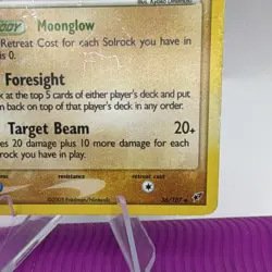 Pokemon Company Lunatone 36/107 EX Deoxys Reverse Holo HP stamped - Image 5