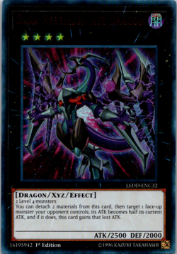 Yugioh Dark Rebellion Xyz Dragon LEDD-ENC32 Ultra Rare 1st Ed - NM - Image 1
