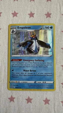 Empoleon 037/172 Brilliant Stars Holo Rare Pokemon TCG Card - Image 1