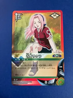 Naruto Card Sakura No.27 Ninja Very Rare BANDAI Japan Anime F/S - Image 2
