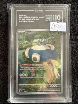 Pokemon TCG Snorlax 051 Promo Card TAG 10 Black Star - Image 1