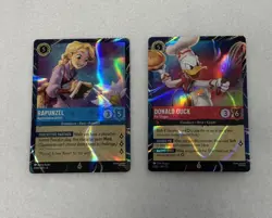 Disney Lorcana Rapunzel and Donald Duck EPCOT 2026 Promo Cards - Image 1