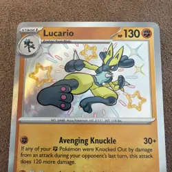 Pokemon TCG Lucario Paldean Fates Baby Shiny Rare Holo Card 174/091 NM/M - Image 2