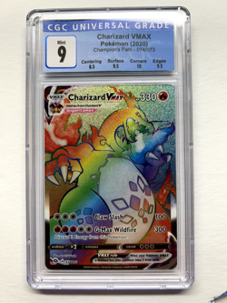 Pokemon Charizard VMax Champions Path 074/073 Rainbow Secret Rare CGC 9 - Image 1