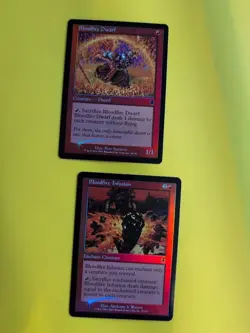 Bloodfire Dwarf & Bloodfire Infusion. Apocalypse. Old Border FOIL. MTG 2 Card. - Image 1