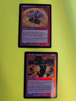 Bloodfire Dwarf & Bloodfire Infusion. Apocalypse. Old Border FOIL. MTG 2 Card. - Image 2