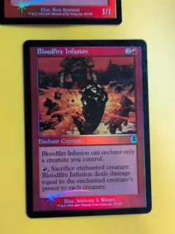 Bloodfire Dwarf & Bloodfire Infusion. Apocalypse. Old Border FOIL. MTG 2 Card. - Image 3