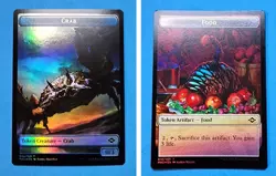 1x Food 018 / Crab 002 Modern Horizons MH1 Token Creature Artifact Mtg Dual Foil - Image 1
