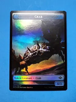 1x Food 018 / Crab 002 Modern Horizons MH1 Token Creature Artifact Mtg Dual Foil - Image 2