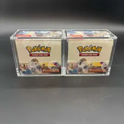Lot (2) Pokemon TCG Paldea Evolved SV02 Booster Boxes SEALED/NEW w/ Acrylic - Image 1