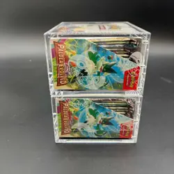 Lot (2) Pokemon TCG Paldea Evolved SV02 Booster Boxes SEALED/NEW w/ Acrylic - Image 4