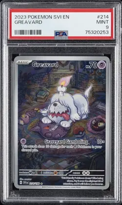 2023 POKEMON SVI EN-SCARLET & VIOLET ILLUSTRATION RARE #214 GREAVARD PSA 9 - Image 1