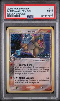 2005 Pokemon Ex Delta Species Delta Species Marowak-Rev.Foil 9 PSA #10 - Image 1